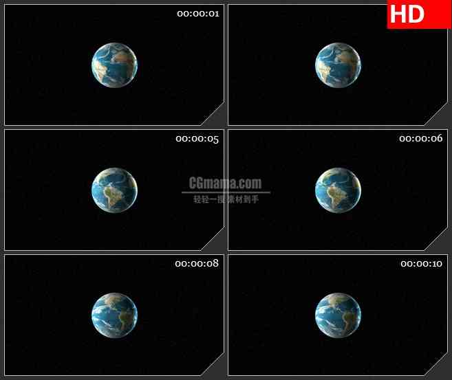 BG2224太空空间宇宙星空尘埃旋转地球动态LED高清视频背景素材