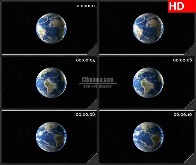BG2412蓝色地球旋转高清led大屏视频背景素材