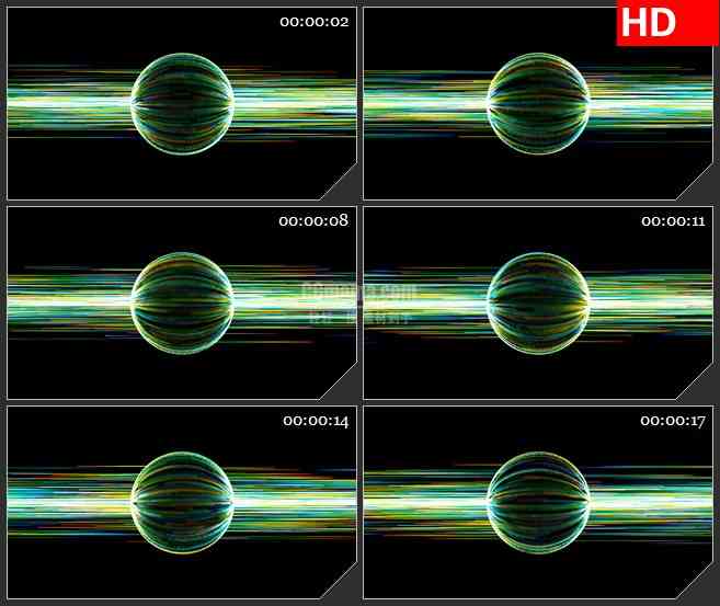BG2467能量球光束旋转高清led大屏视频背景素材