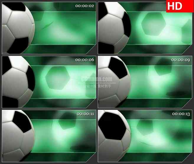 BG2556足球绿色平面背景旋转高清led大屏视频背景素材