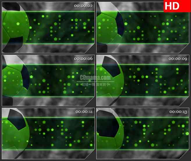 BG2561足球旋转五边形移动高清led大屏视频背景素材
