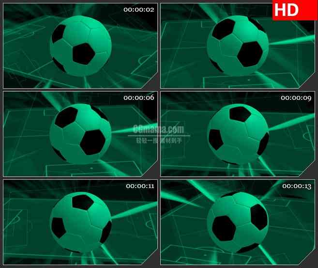 BG2562足球足球场绿色荧光旋转高清led大屏视频背景素材