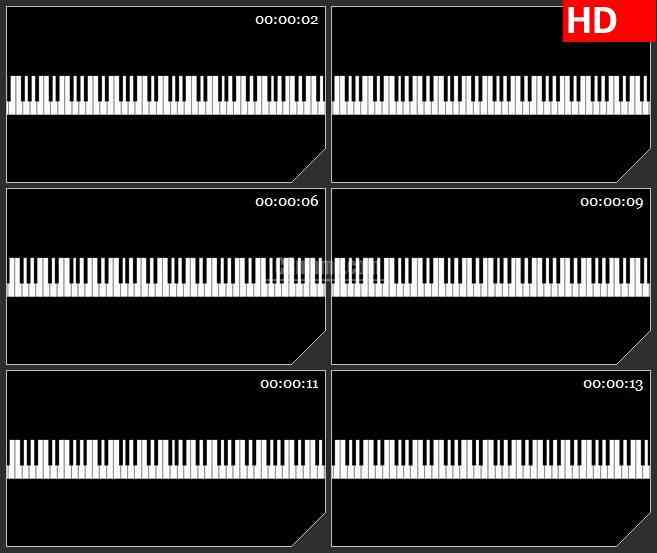 BG2632钢琴键滑动黑色背景高清led大屏视频背景素材