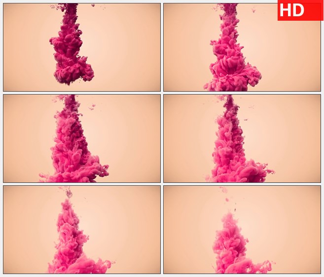 ZY1287粉红色水墨烟雾粒子高清特效视频素材