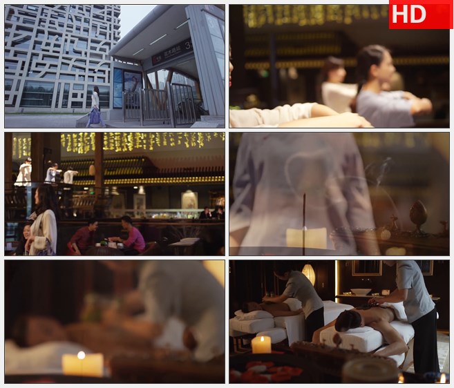 ZY1292高档酒店体验中国传统舞蹈表演SPA休闲高清实拍视频素材