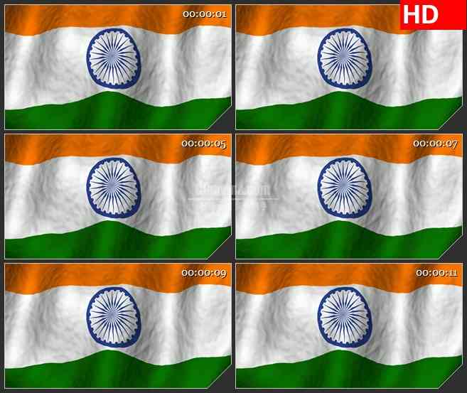 BG2854印度国旗飘动动态高清led大屏视频背景素材