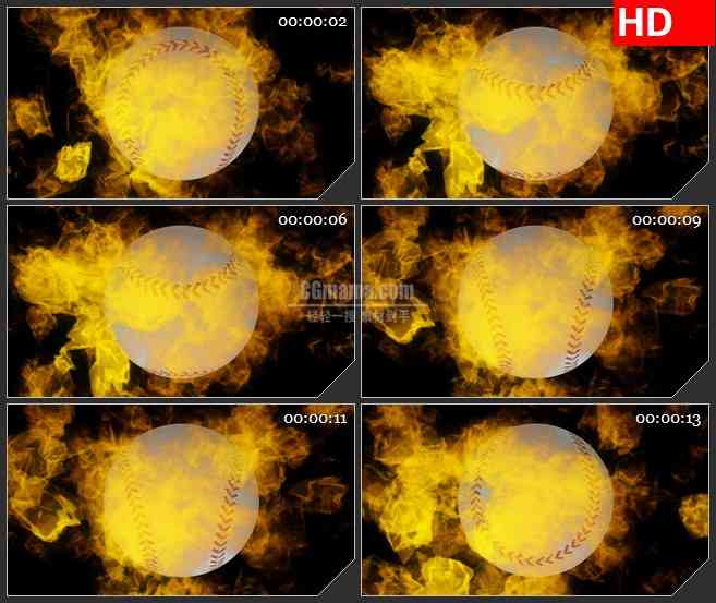 BG2878爆发的火焰 棒球高清led大屏视频背景素材