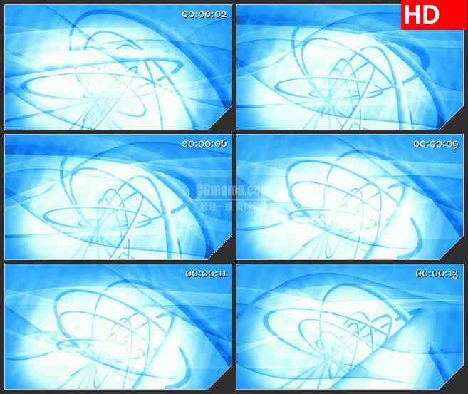 BG3060物理学 蓝色的原子核高清led大屏视频背景素材