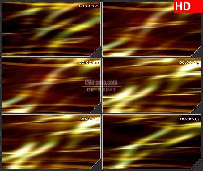 BG3193动态 流金岁月 流动的金色光线led大屏背景高清视频素材