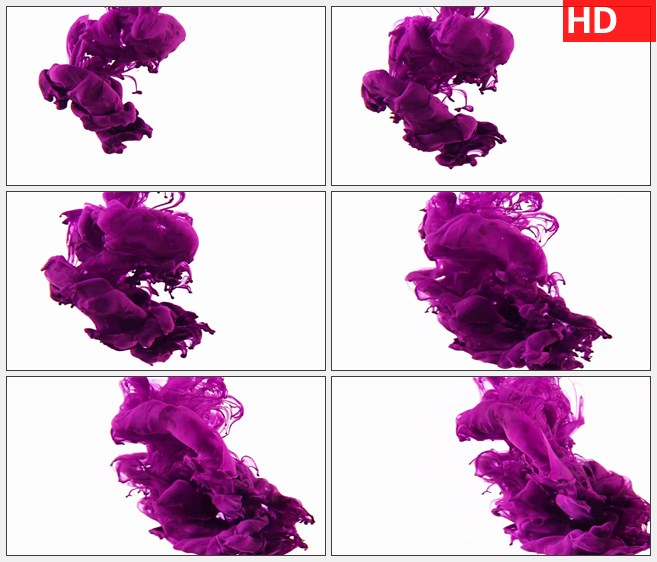 ZY1515紫色水墨特效高清视频素材