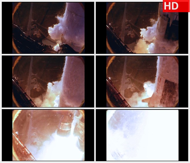 ZY1516阿波罗14号的升空宇宙飞船高清实拍视频素材