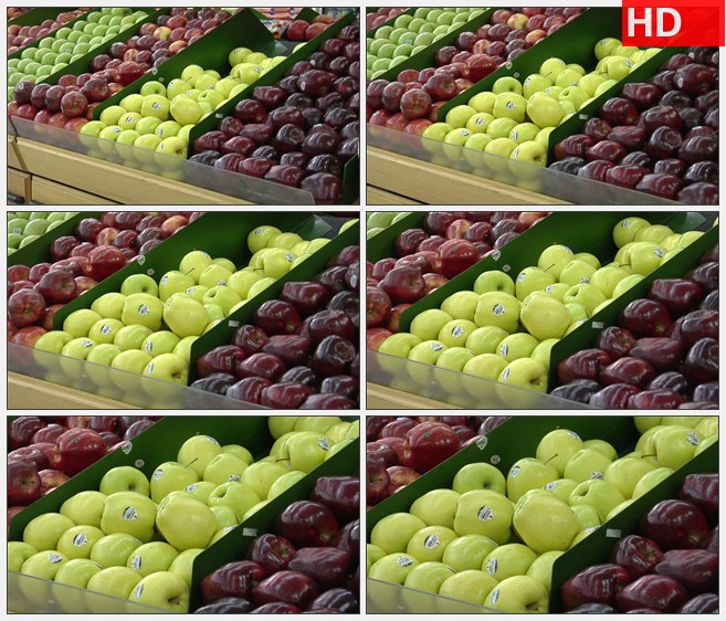 ZY1540超市里的水果苹果水果摊高清实拍视频素材高清实拍视频素材