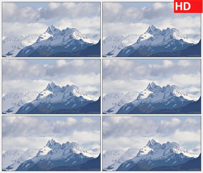 ZY1568冬天山峰雪山自然美景高清实拍视频素材