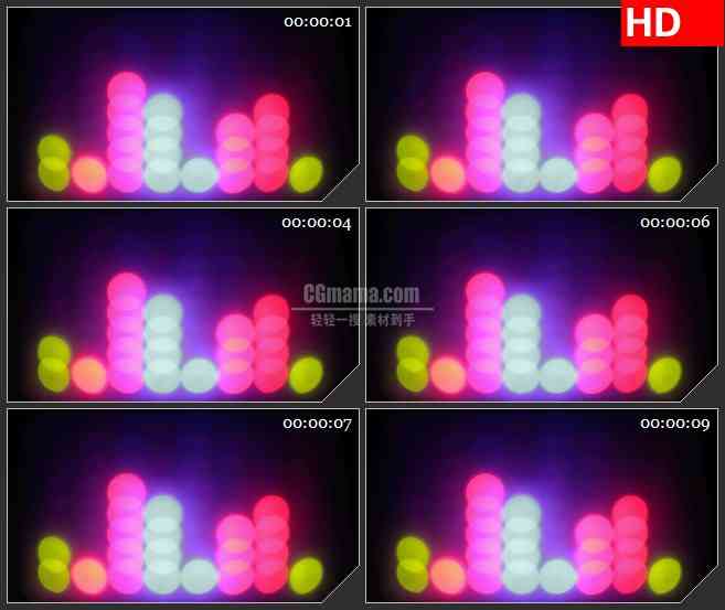 BG3274节奏跳动的光标 朦胧光晕led大屏背景高清视频素材
