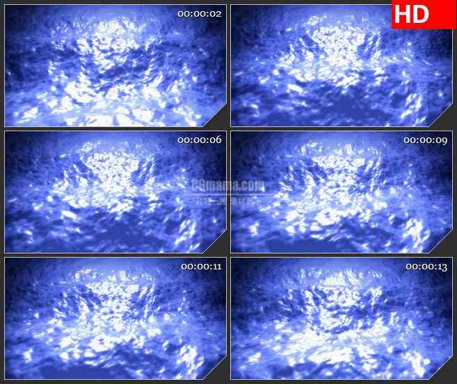 BG3289蓝色的波浪 夜幕下的湖面led大屏背景高清视频素材