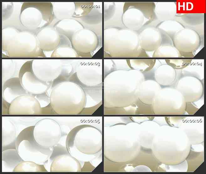 BG3397跳跃的白色玻璃球led大屏背景高清视频素材