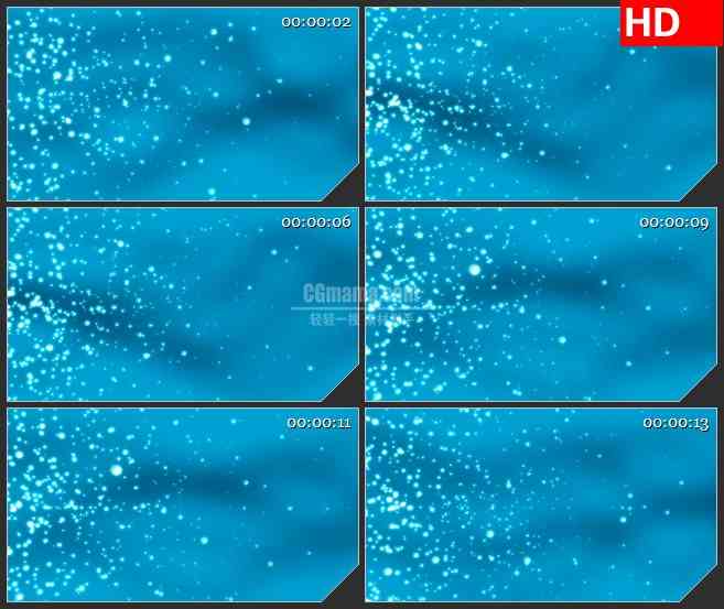 BG3405唯美蓝色光点 粒子特效led大屏背景高清视频素材