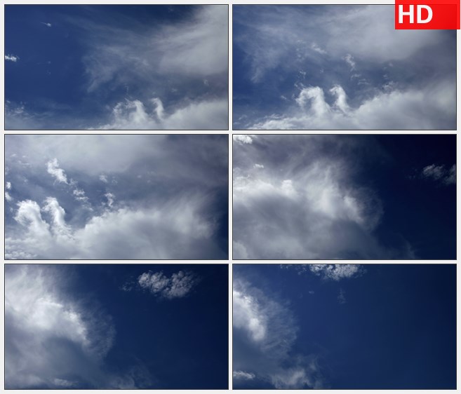 ZY1654蓝天白云飘过高清实拍视频素材