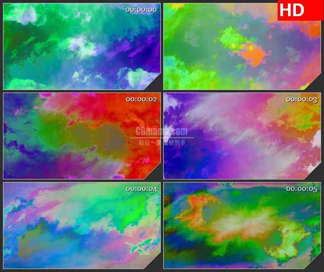 BG3537彩色云层led大屏背景高清视频素材