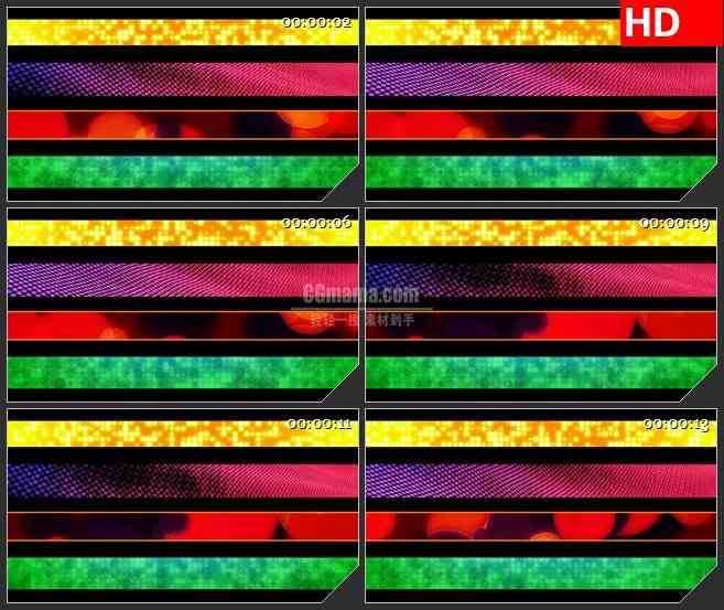 BG3569动态彩色光背 切割的画面2led大屏背景高清视频素材