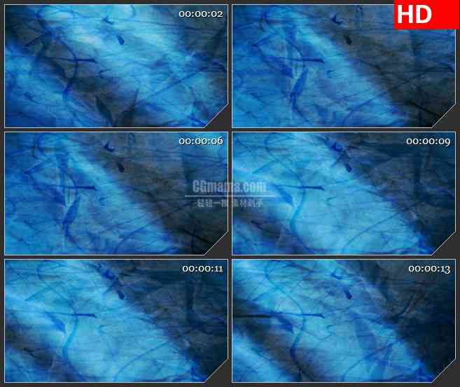 BG3680蓝色的褶皱线条led大屏背景高清视频素材