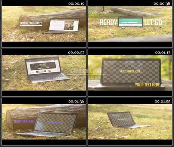 AE2254-笔记本展示网络促销 图文视频展示