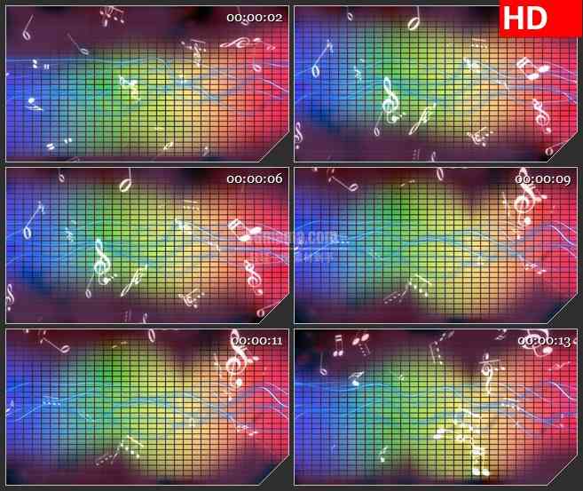 BG3879音乐元素 彩虹背景 (2)led大屏背景高清视频素材