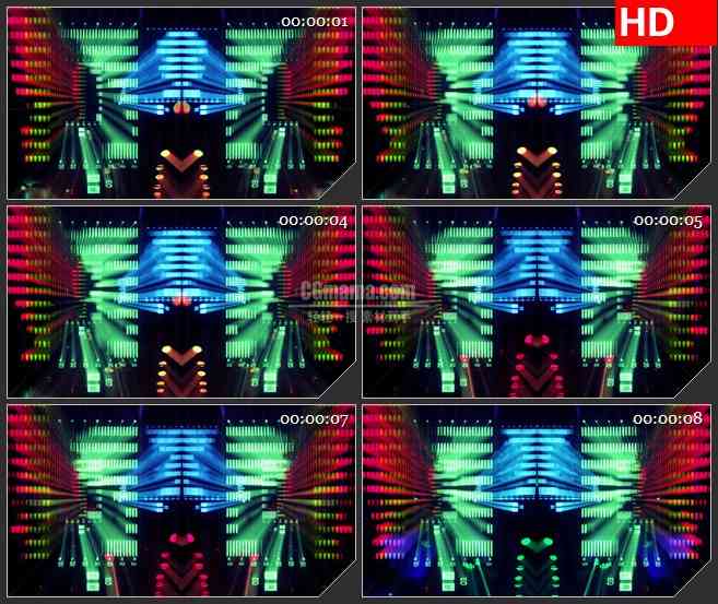BG3962彩色音量条光谱动态背景酒吧led大屏背景高清视频素材