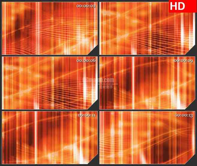 BG3978橙色竖条光线波浪线动态背景led大屏背景高清视频素材