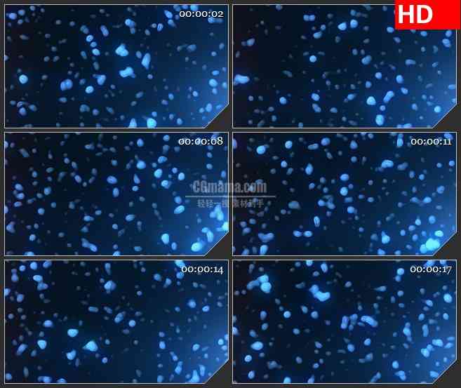 BG4195蓝色光斑粒子led大屏背景高清视频素材