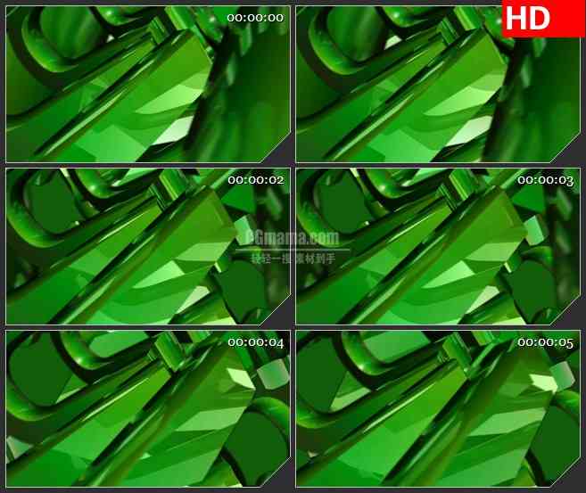 BG4386旋转绿色半透明条形动态背景led大屏背景高清视频素材
