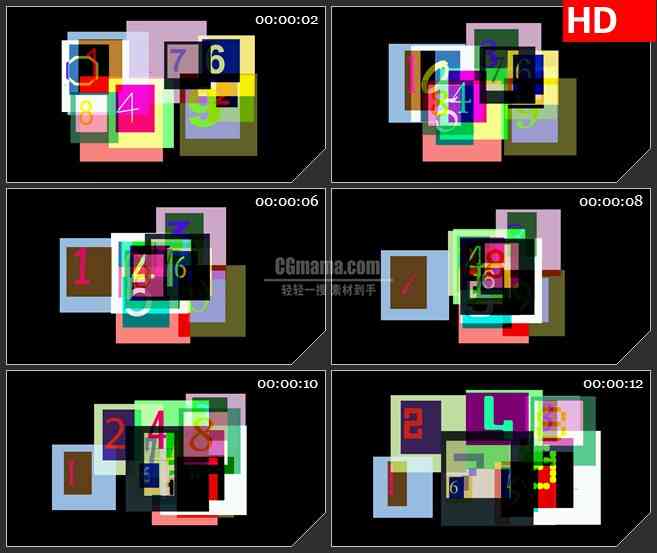BG4471PS图象处理软件彩色数字led大屏背景高清视频素材