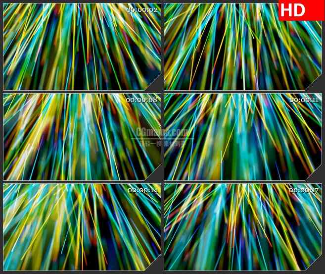 BG4501彩虹色荧光条粒子下落黑色背景led大屏背景高清视频素材