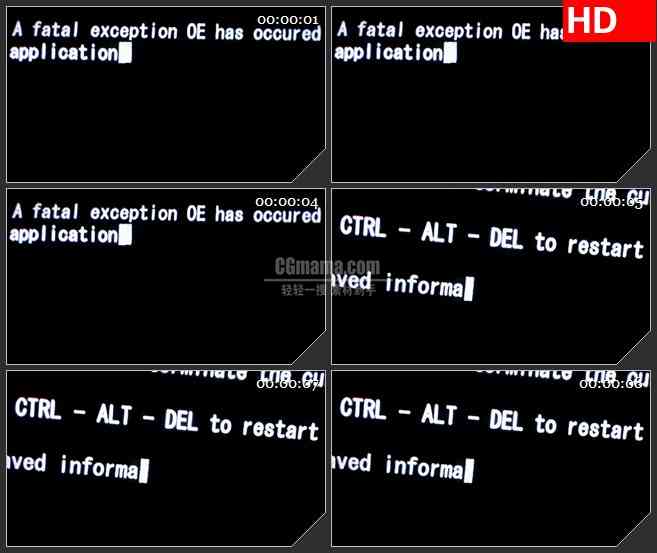 BG4524电脑指令白色打字黑色屏幕led大屏背景高清视频素材