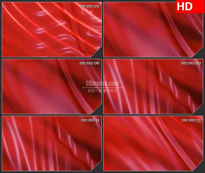 BG4607红色绸缎流体波浪led大屏背景高清视频素材