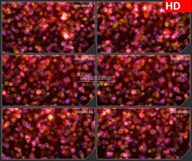 BG4621红色六边形光斑渐变动态背景led大屏背景高清视频素材