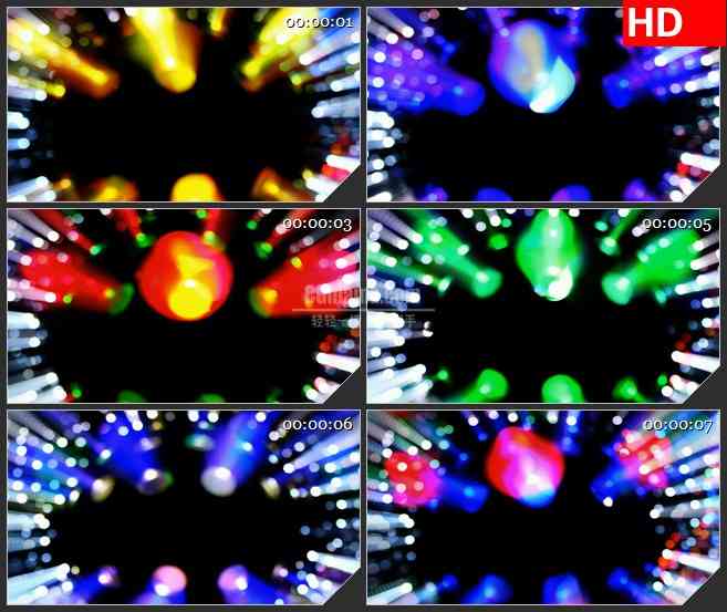 BG4645活跃迪斯科气氛多彩变色圆色灯光球旋转特写led大屏背景高清视频素材